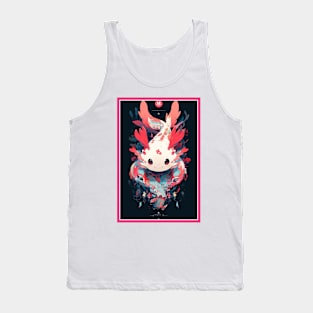 Cute Axolotl Anime Art Design | Cute Animals | Axolotl Hentaii Chibi Kawaii Design Tank Top